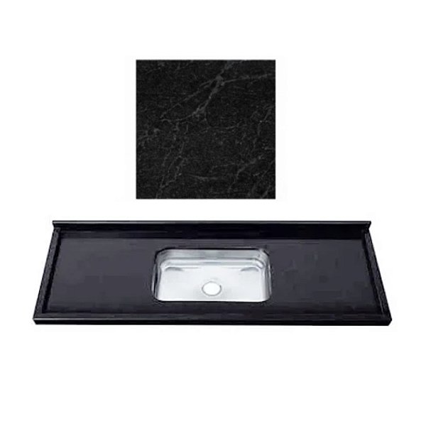 Pia granito Sao Gabriel negresco Cuba rasa/Acabamento simples 1.80MT 0614