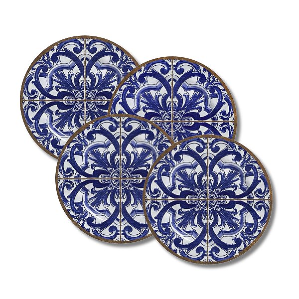 Jogo 4 Pratos de Sobremesa 19,5Cm Coimbra - Alleanza