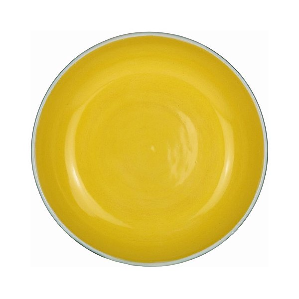 Prato Raso 26cm Santorini Amarelo Feito À Mão La Casa Brasil