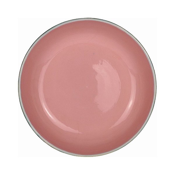 Prato Raso 26cm Santorini Rosa Feito À Mão La Casa Brasil