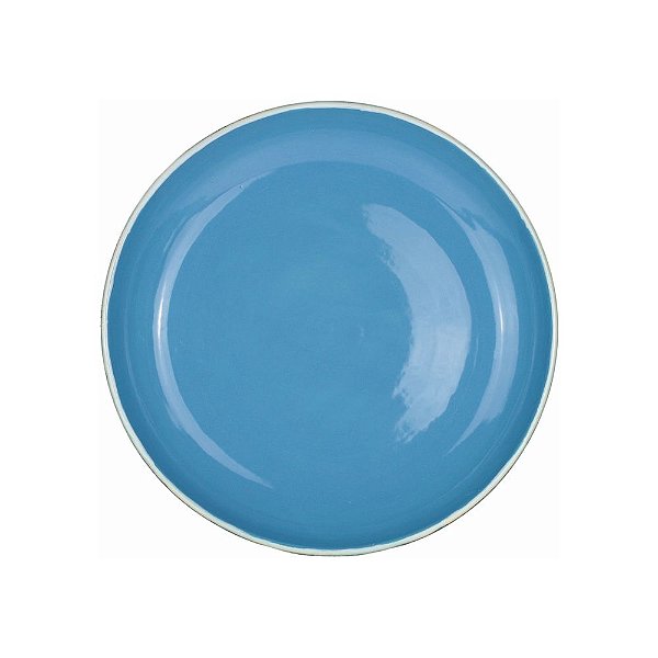 Prato Fundo 24cm Santorini Azul Feito À Mão La Casa Brasil