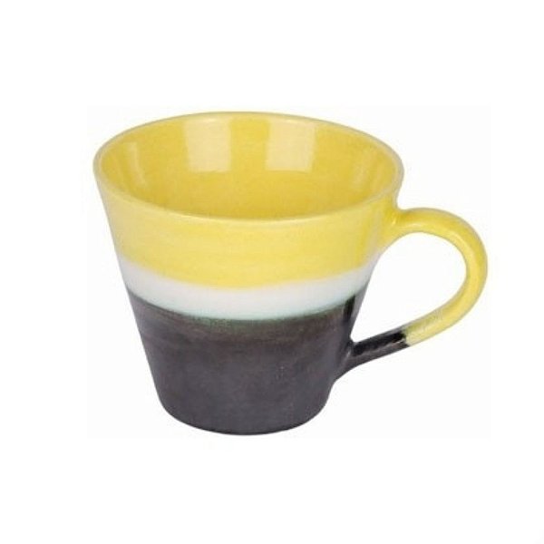 Xícara De Café Santorini Amarelo Feito à Mão La Casa Brasil