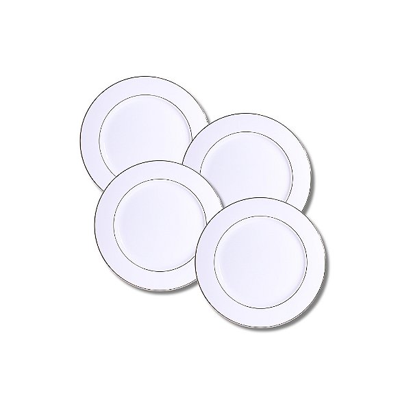 Jogo 4 Pratos de Sobremesa Majesty Gold - L'Hermitage