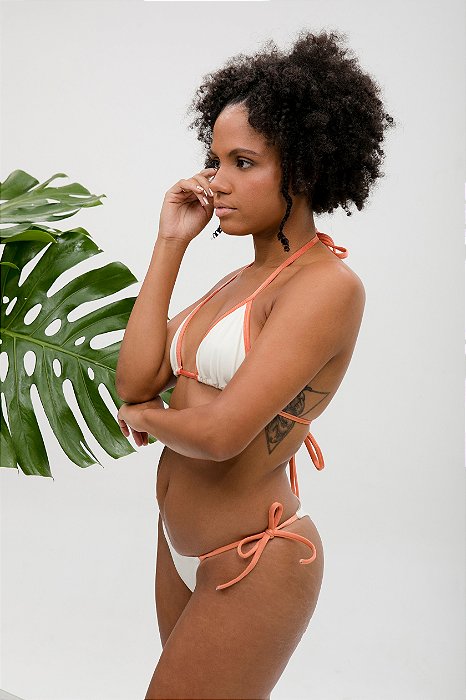 Calcinha Laços Pérola & Salmão