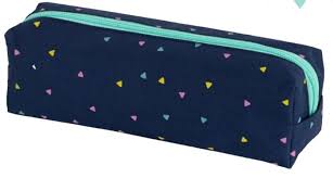 Estojo Estampado Poliester 1 Ziper Enjoy  Azul Escuro BRW