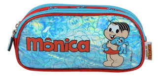 Estojo Escolar Triplo Turma da Mônica