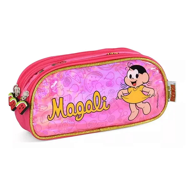 Estojo Escolar Turma da Mônica Magali Luxcel