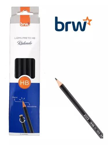Lapis Preto Hb de Resina Plastica Redondo  12x1  Un Brw