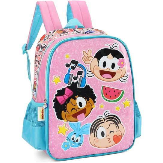Mochila Costas Turma da monica rosa