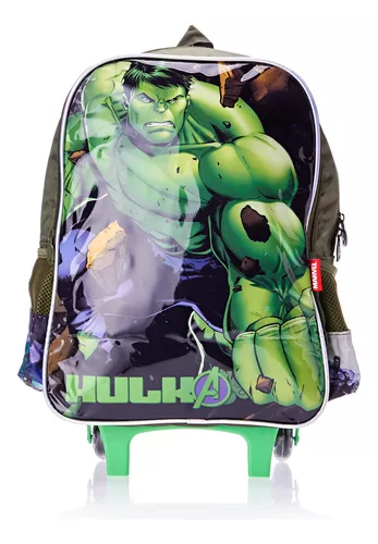 mochila com rodas hulk verde