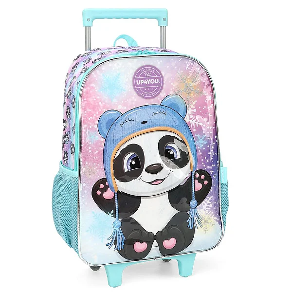 mochila com rodas panda verde