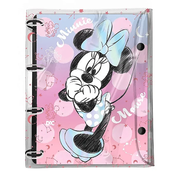Caderno argolado universitário minnie
