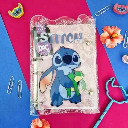 Caderno argolado colegial stitch