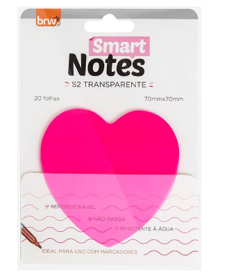 Bloco smart notes s2 transp 20fls pink