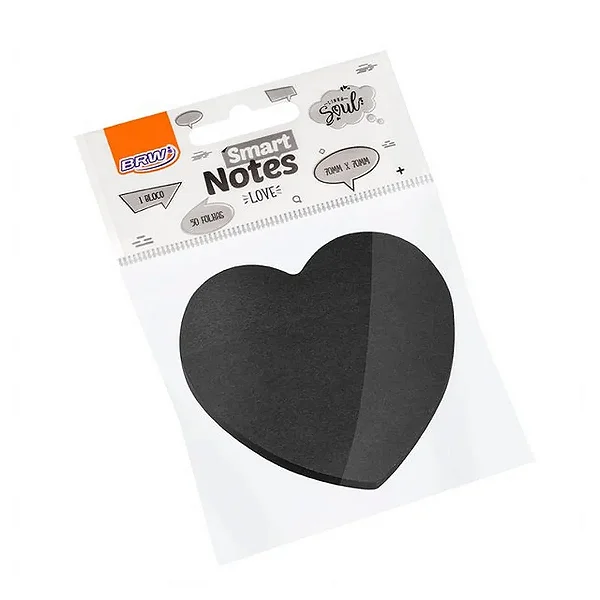 Bloco smart notes love preto 1 bloco 50fls