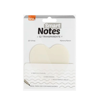 Bloco smart notes s2 transp 20fls branco