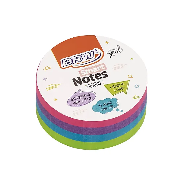 Bloco smart notes round 1 bloco 200fls