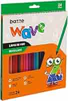 Lápis de Cor Wave 24 Cores Sextavado