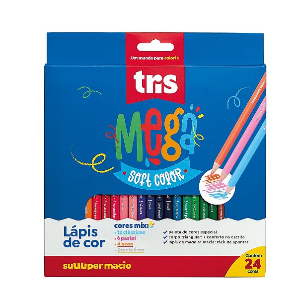 Lapis de Cor Tris Mega Mix 24 cores
