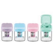 Apontador Plastico Quadrado c/ Deposito Pastel Brw