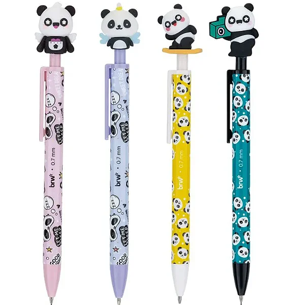 Lapiseira Plástica Divertida 0,7mm Panda Colors