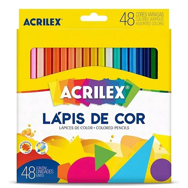 Lápis de Cor 48 cores Acrilex