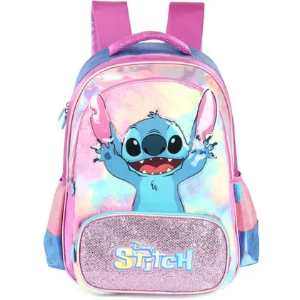 Mochila Costa Stitch Pelúcia Roxo
