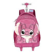 Mochila Carrinho Pelúcia Stitch Roxo Luxcel