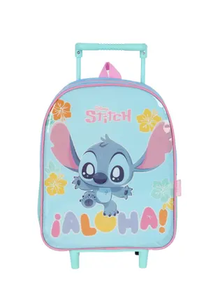 Mochila Com Rodas Verde Stitch Luxcel