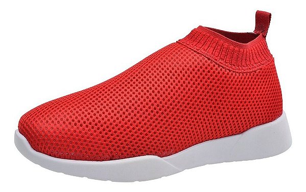 tenis meia vermelho
