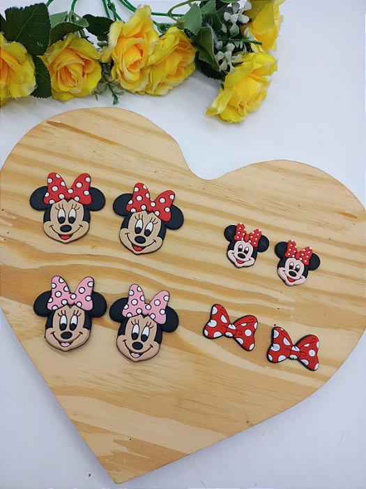 Aplique de Silicone Minnie (2 Uni do Mesmo Modelo).