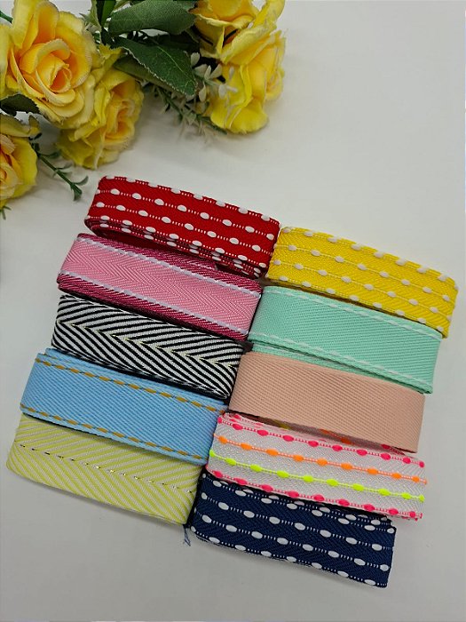 Kit de Fita n5 Jeans Sinimbu com 10 Metro (1mt de cada cor)