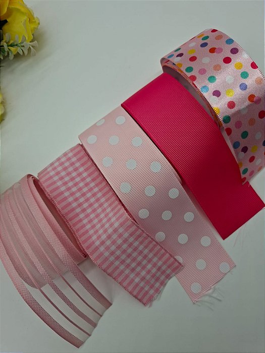 Kit de Fita n9 Tons de ROSA com 5 Metro (1mt de cada cor)