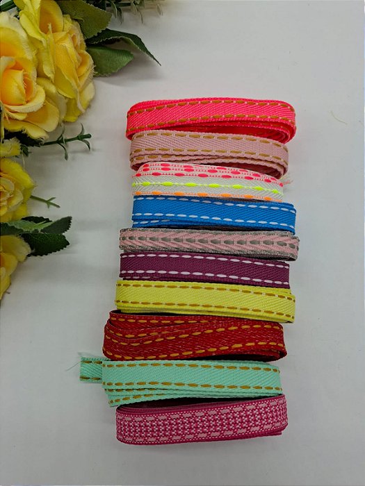 KIT de Fita SINIMBU Diversas N2 com 10 metros. (1mt de cada cor).