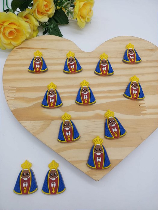 Aplique Emborrachado Nossa Senhora 4cm com 2 uni