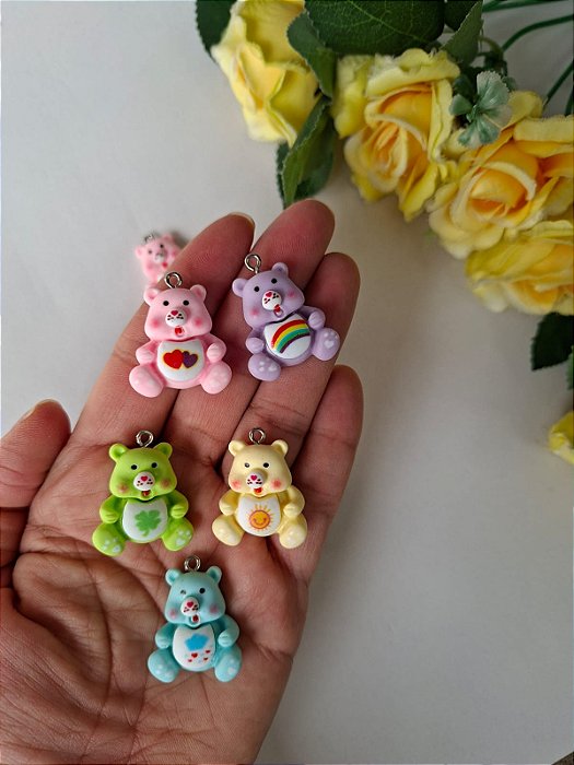 Pingente Ursinhos Carinhosos com 2 uni do msm modelo. (23mm)