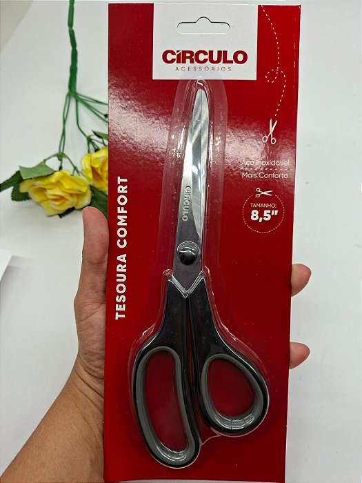 Tesoura Confort Circulo 21,5cm - 1 unidade
