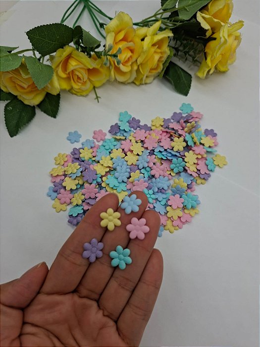 Mini Florzinha Sortida 12mm com 20 uni