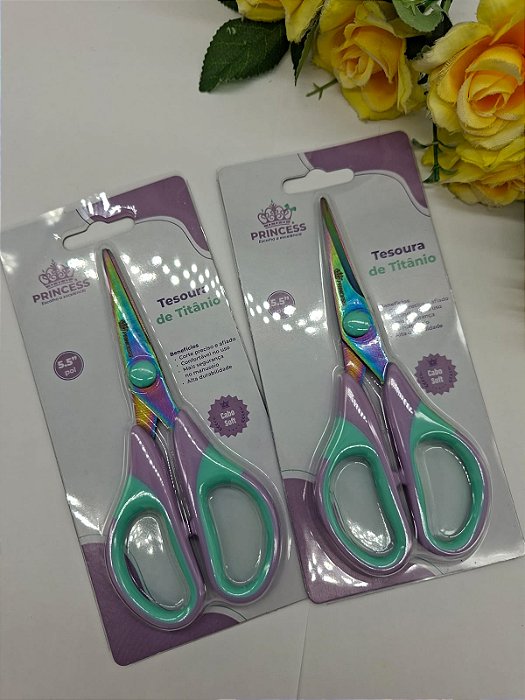 Tesoura de Arremate Titânio Princess 1 unidade - Pequena