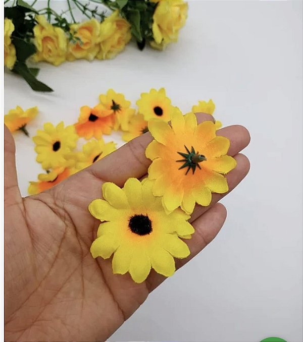Aplique Girassol 5cm com 10 unidade