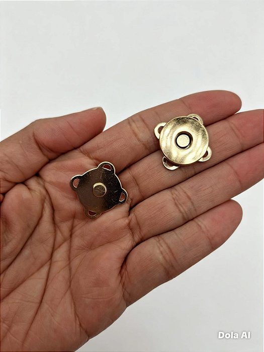 Botão Imã de Costura 2cm Fecho Magnético Bolsas Artesanais Crochê - Com 1 Uni