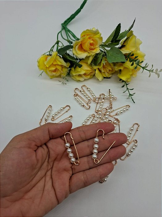 Alfinete Decorativo Perola 4cm com 1 uni