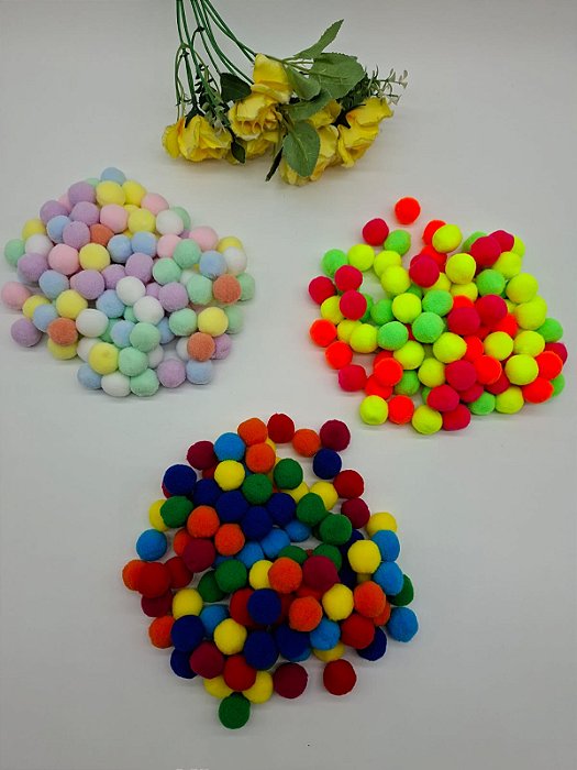 Pompom 2cm com 100 unidades - Princess