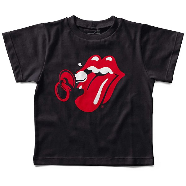 Camiseta Rolling Stones Chupeta, Let’s Rock Baby