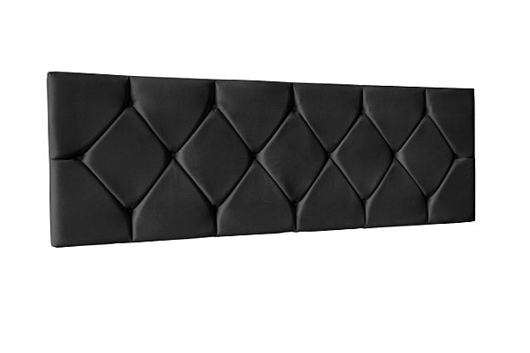 Cabeceira Painel Cama Box Casal 195 cm Mariana - Preto Corino