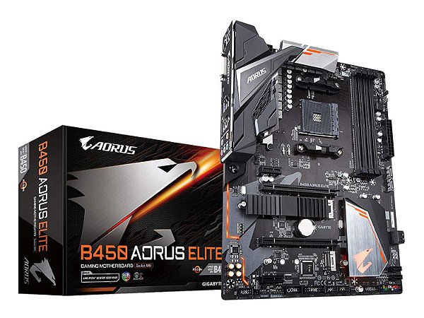 PLACA MÃE MB AM4 GIGABYTE B450 AORUS ELITE