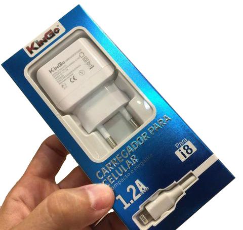 CARREGADOR KINGO 1.2A(saída) PARA IPHONE