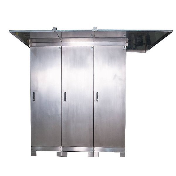 Painel modular em aço inóx