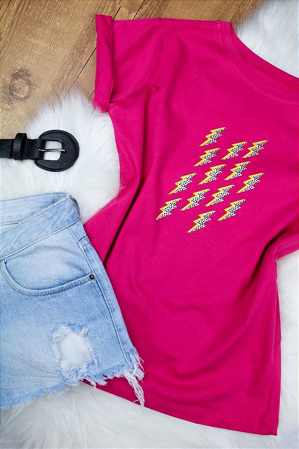 T-Shirt Feminina - Pink Rays