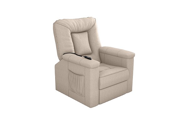 Poltrona Reclinável Automática MX40 Porsche Suede Bege